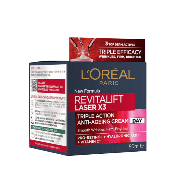 Loreal Paris Revitalift Laser Triple Action Age Correcting Day Cream SPF 25 50ml (Made In Germany)