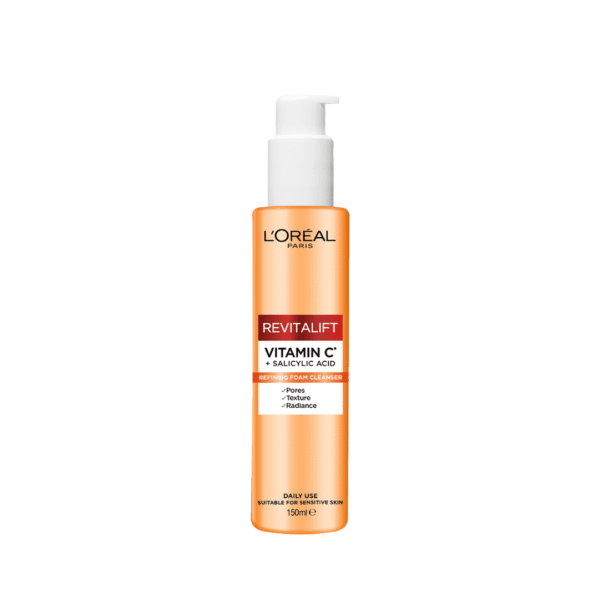 Loreal Paris Revitalift Vitamin C + Salicylic Acid Refining Foam Cleanser 150ml (Made In Poland)