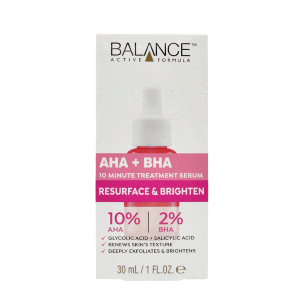 Balance Active Formula AHA 10% BHA 2% Retexturising Serum 30ml (Made In England)